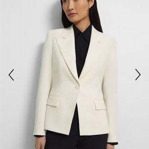 NWT Theory Angled Blazer White